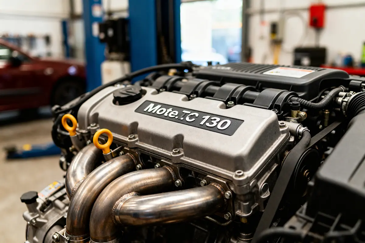 Gros plan sur le moteur 1.3 TCe 130, réputé pour sa fiabilité en atelier.